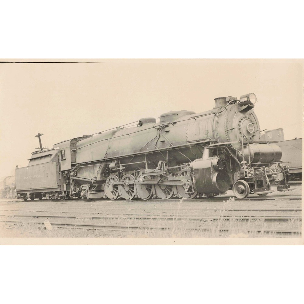 RPPC Pennsylvania Railroad PRR Steam Locomotive 7008 2-10-2 Real Photo Postcard - Picture 1 of 2